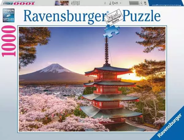 Ravensburger Mount Fuji Cherry Blossom View 1000 Piece Puzzle