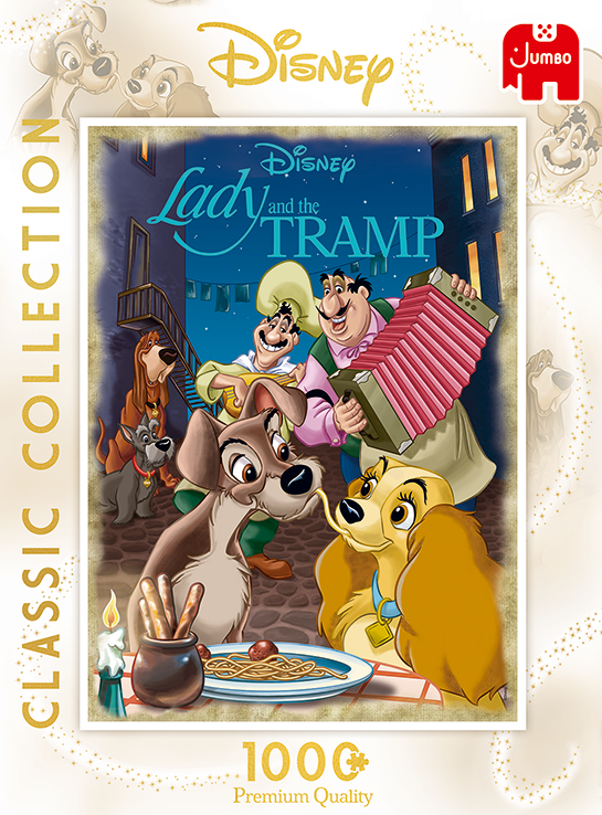 Jumbo Disney Lady and the Tramp 1000 Piece Puzzle