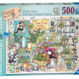 Ravensburger Vintage No. 13 Crazy Cats Tom Cat's House Plants 500 Piece Puzzle