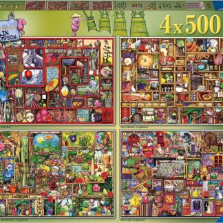 Ravensburger The Wonderful World of Colin Thompson 4 x 500 Piece Puzzle (Includes The Red Box)