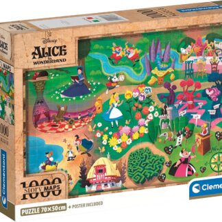 Clementoni Alice In Wonderland Story Maps 1000 Piece Puzzle
