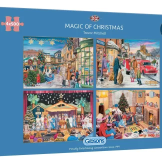 Gibsons Magic of Christmas 4 x 500 Piece Puzzle