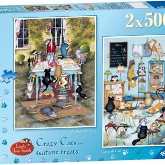 Ravensburger Linda Jane Smith Crazy Cats... Teatime Treats 2 x 500 Piece Puzzle