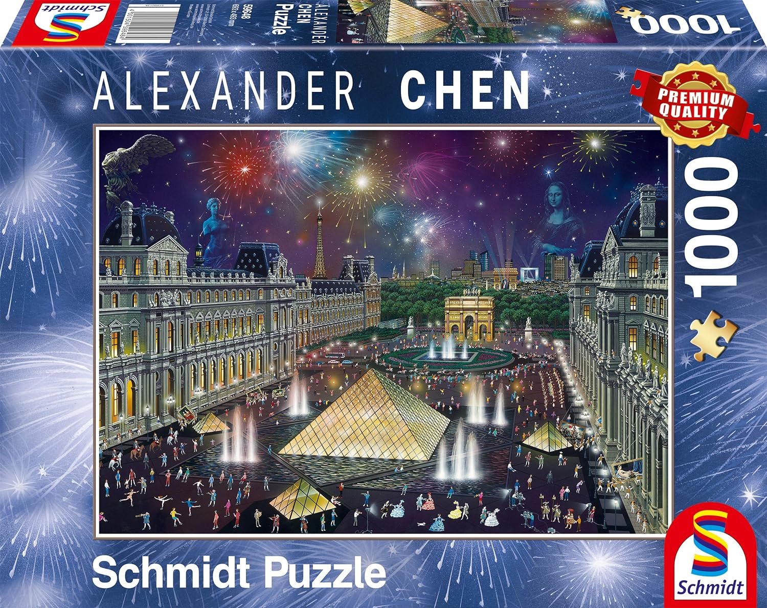 Schmidt Fireworks At The Louvre 1000 Piece Puzzle