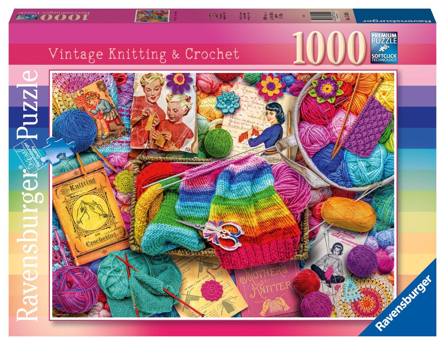 Ravensburger Aimee Stewart Vintage Knitting & Crochet 1000 Piece Puzzle