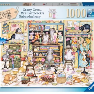 Ravensburger Vintage No. 15 Crazy Cats Mrs Hardwick's Haberdashery 1000 Piece Puzzle