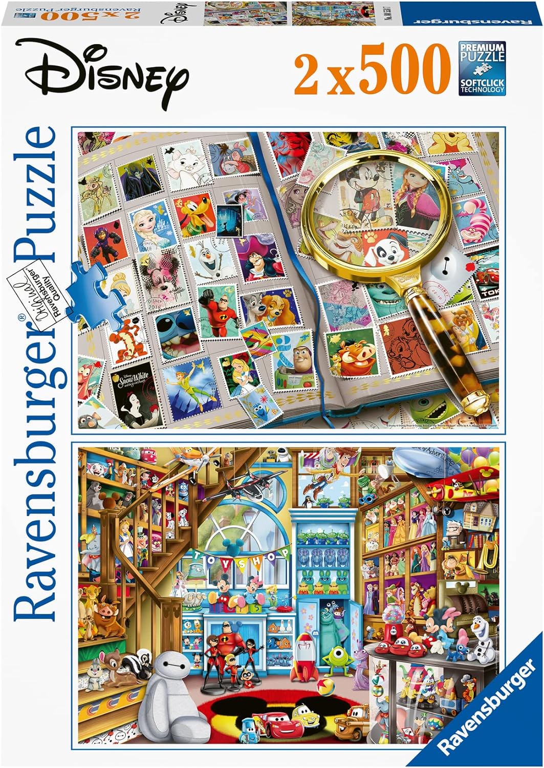 Ravensburger Disney Stamps & Toys 2 x 500 Piece Puzzle