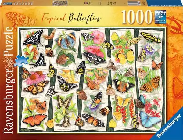 Ravensburger Anne Searle Tropical Butterflies 1000 Piece Puzzle