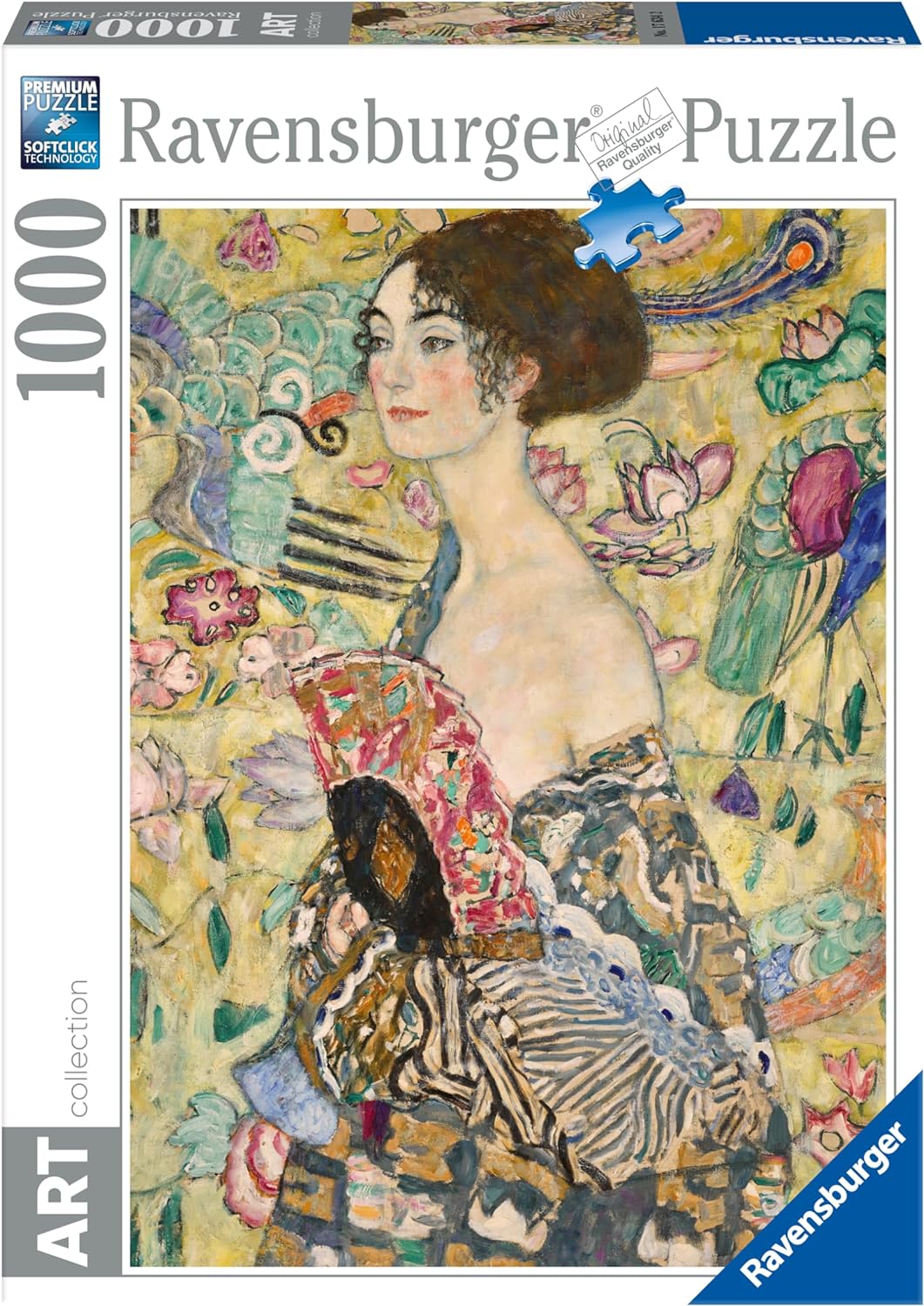 Ravensburger Art Collection Klimt Lady With A Fan 1000 Piece Puzzle