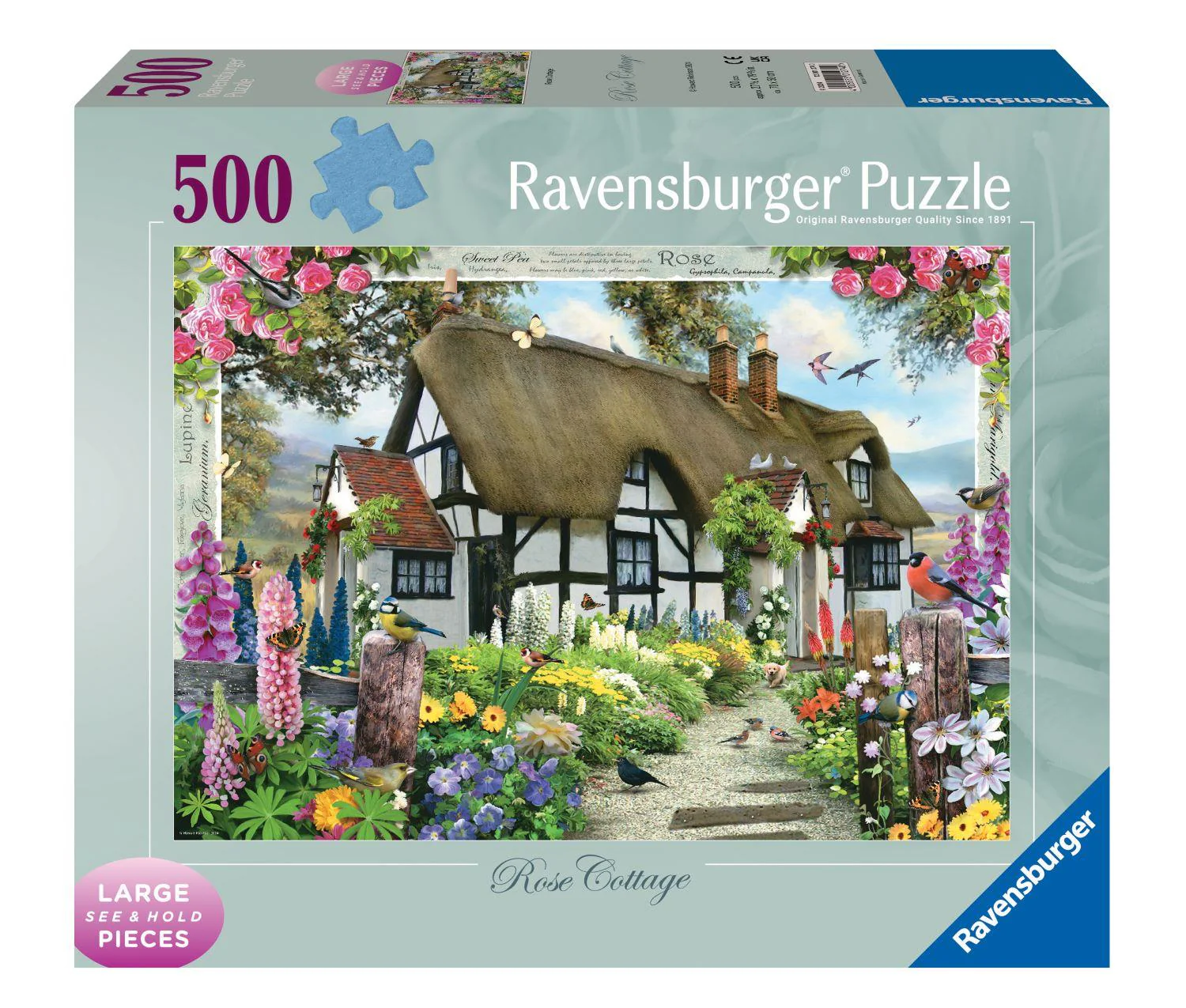Ravensburger Rose Cottage 500 Large Piece Format Puzzle