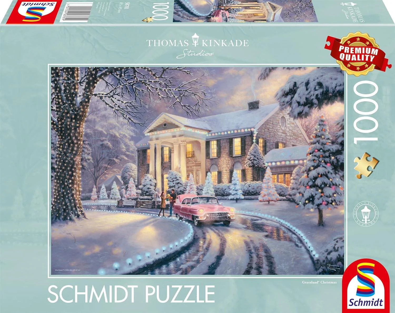Schmidt Thomas Kinkade Graceland Christmas 1000 Piece Puzzle