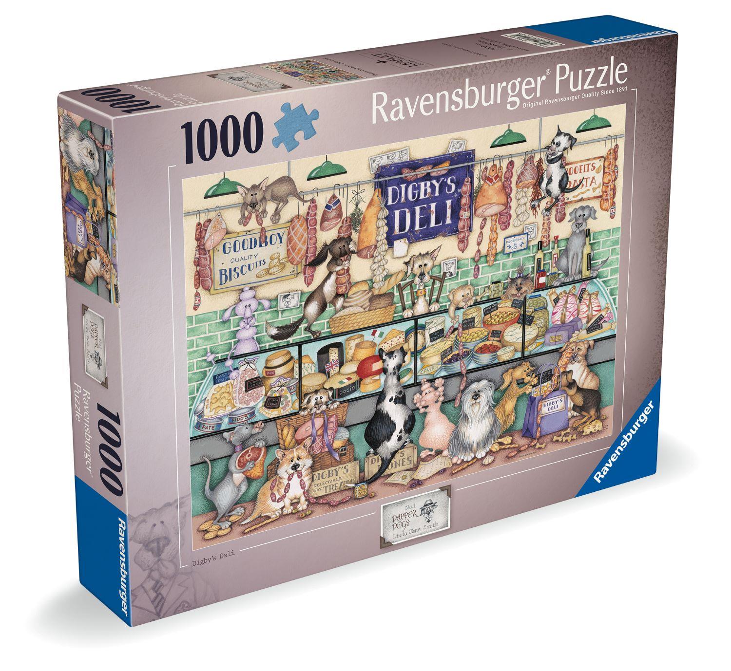 Ravensburger Linda Jane Smith Dapper Dogs No.1 Digby's Deli 1000 Piece Puzzle