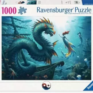 Ravensburger Enchanted Depths: Dragon, Mermaid and Turtles 1000 Piece Puzzle