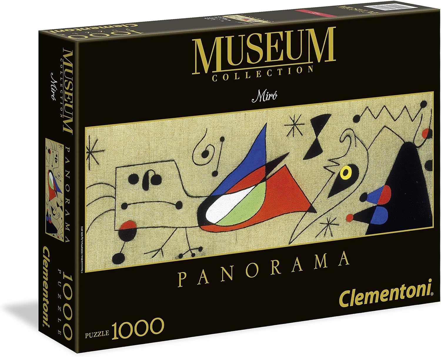 Clementoni Miró : Woman and bird in the night 1000 Piece Panorama Puzzle