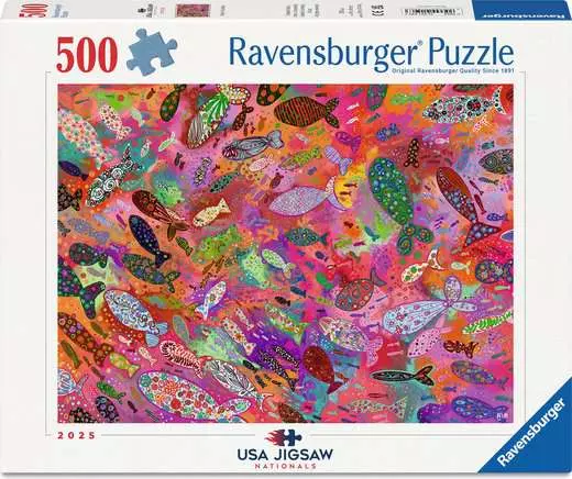 Ravensburger Fish in Fuchsia 500 Piece Puzzle