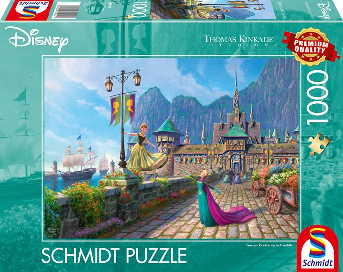 Schmidt Thomas Kinkade Disney Frozen Celebrating in Arendelle 1000 Piece Puzzle