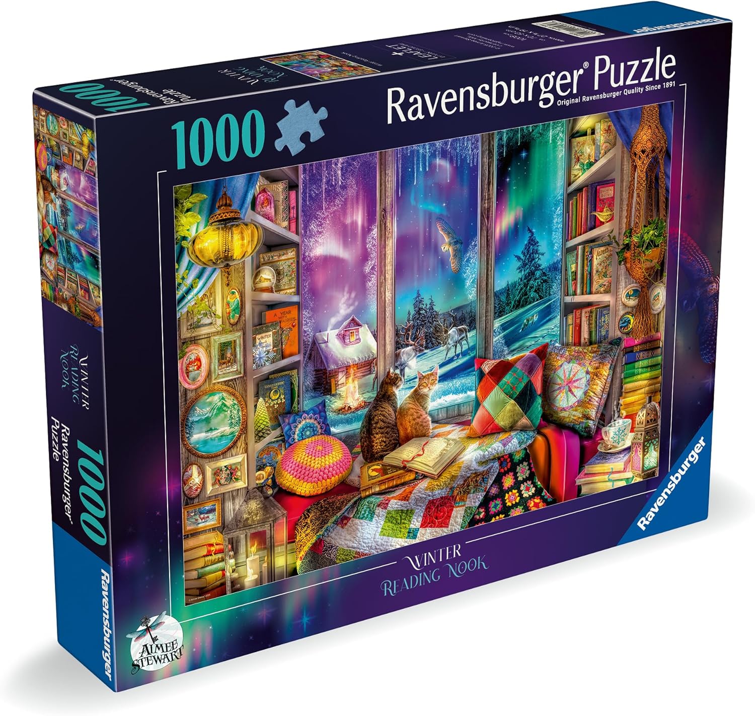 Ravensburger Aimee Stewart Winter Reading Nook 1000 Piece Puzzle