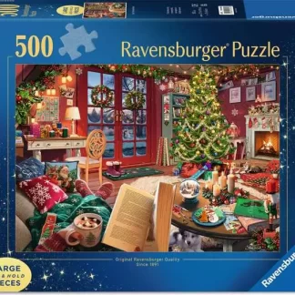 Ravensburger Cozy Christmas Retreat 500 Large Piece Format Puzzle