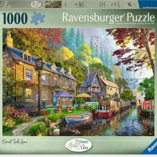 Ravensburger Down the Lane No. 6 Canal Side Lane 1000 Piece Puzzle